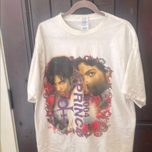Vintage White Graphic T-Shirt with Prince Design